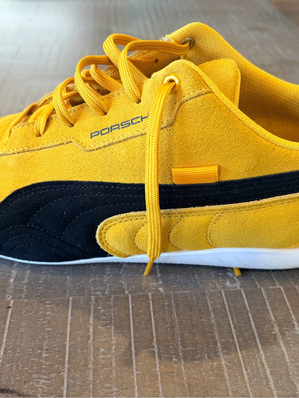 Puma Porsche Legacy Driving Shoes Racing Yellow Suede Men’s US 9.5 - Picture 14 of 14
